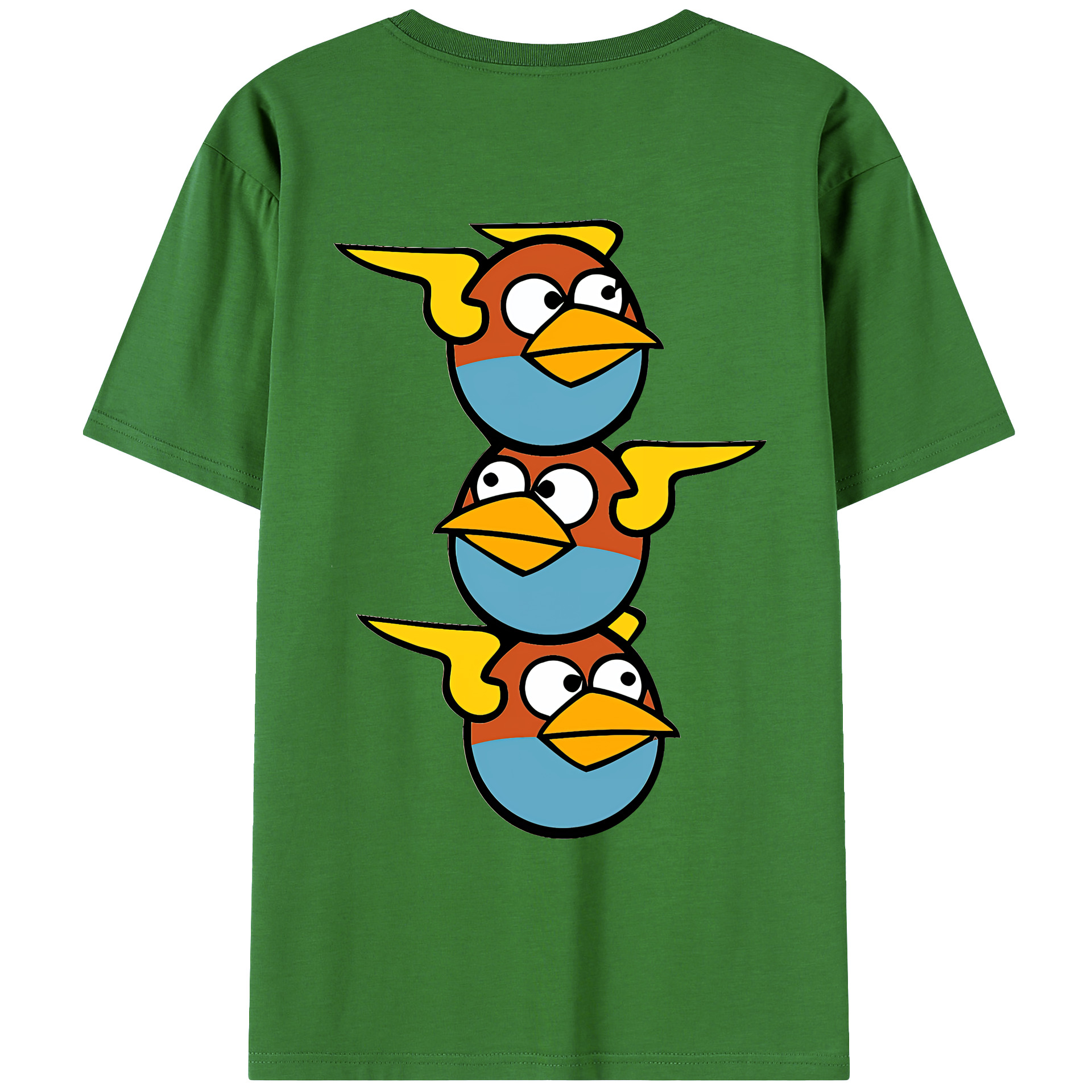 （画像用） Angry Birds アングリーバード レディース半袖Tシャツ(バックプリント)